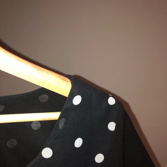 Black and White Polka Dot Blouse - Picture 5 of 5